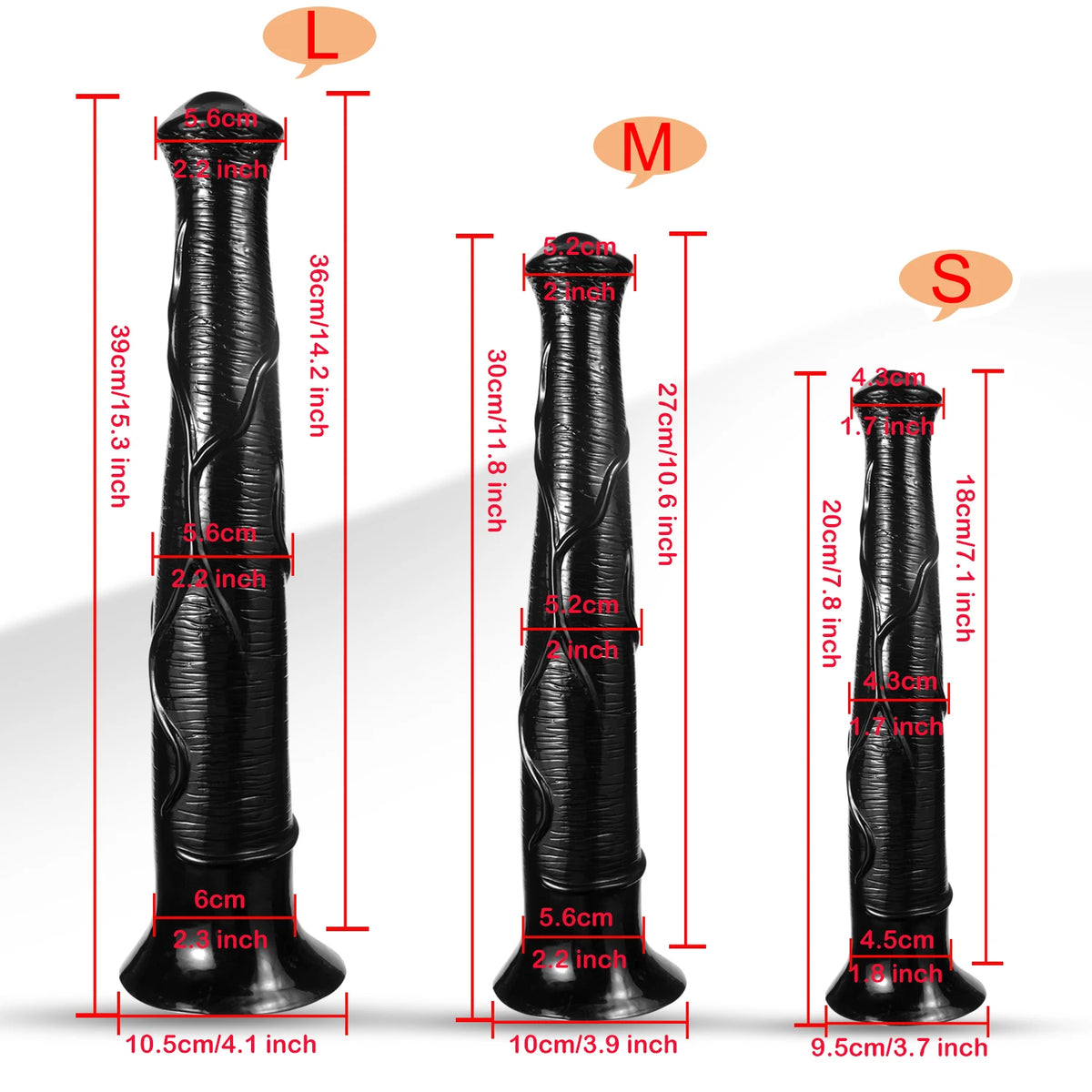 XXL Realistic Giant Horse Dildo — 3 Sizes Liquid Silicone