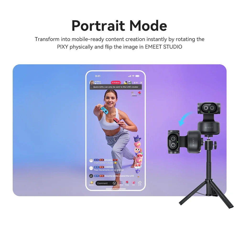 4K AI PTZ Mics & Privacy Mode Cam