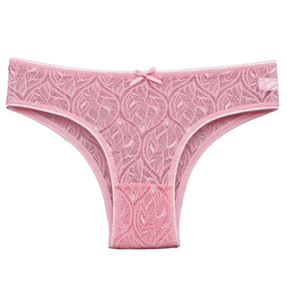 5 Pcs/Set Female Bikini Underwear Lace Briefs Women Transparent Panties Ladies Lingerie