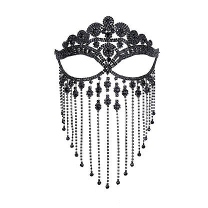 Crystal Tassel Masquerade Headwear Chain