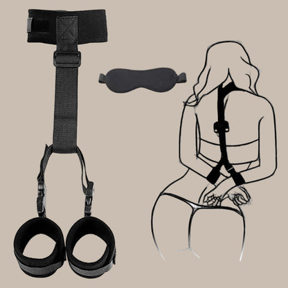 Leather Collar, Wrist & Ankle Restraint Set