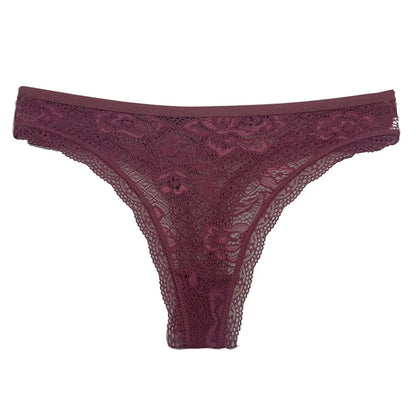 5 Pcs/Set Women's Underwear M-XL Sexy G-string Floral Transparent Female Underpants Lingerie Lace Thongs Woman Panties