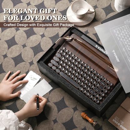 Creme Beige Premium Keyboard Golden