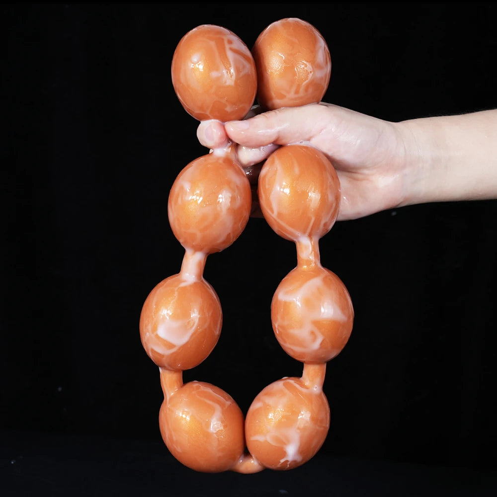 Extra-Long Soft Silicone Beaded Plug