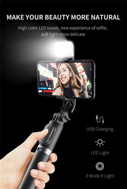 LED Anti-Shake Vlogging Tripod