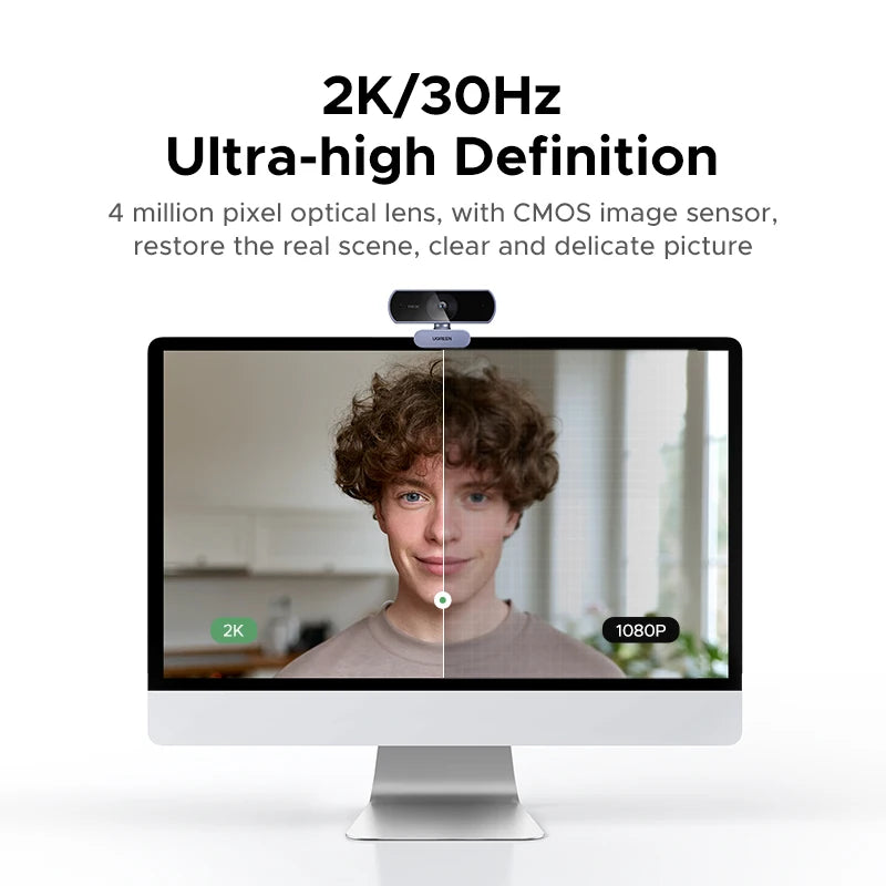 Full HD Webcam with Clear Audio Mic