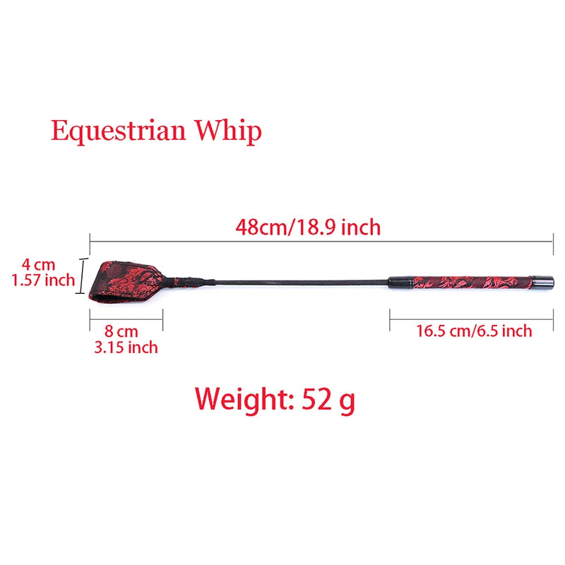 BDSM Bondage Set Chinese Style Leather Whip Bdsm Spanking Flogger Horse Whip Silicone Open Mouth Gag Eye Mask Sex Toys For Women