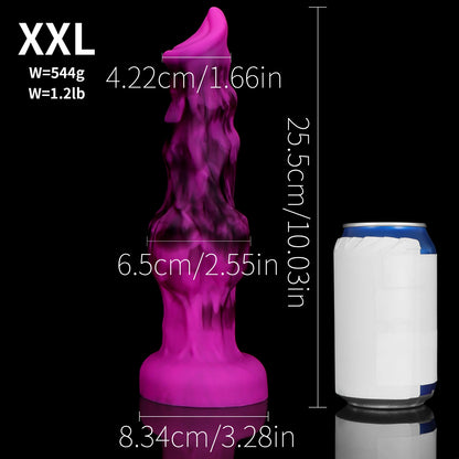 Wolf Dog Monster Fantasy Dildo — Liquid Silicone 4 Sizes