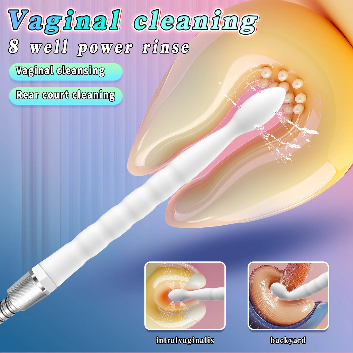 Soft Metal Hose Anal Intestinal Vaginal Cleaning Flushing Device Nozzle Enema Device Female Washing Device Sex Toy For Women Men