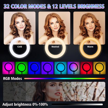 LED Ring Light 10 Tripod