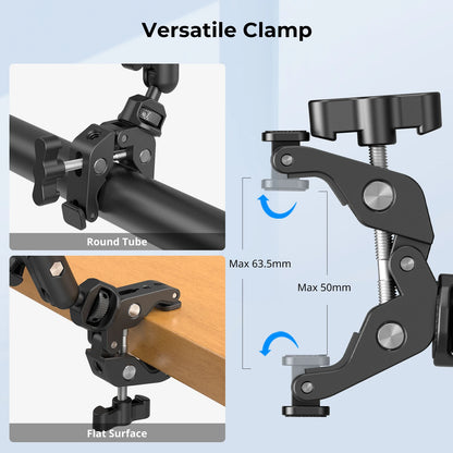 Vlogging Camera Arm With Clamp