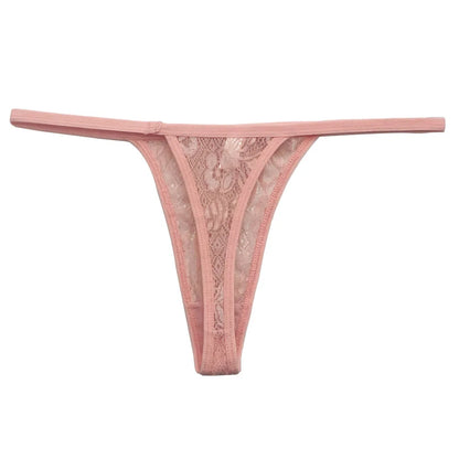 5 Pcs/lot Low Waist Lace Panties Sexy Underwear M-XL Transparent Underpants Lace Comfortable Thongs Ladies Lingerie