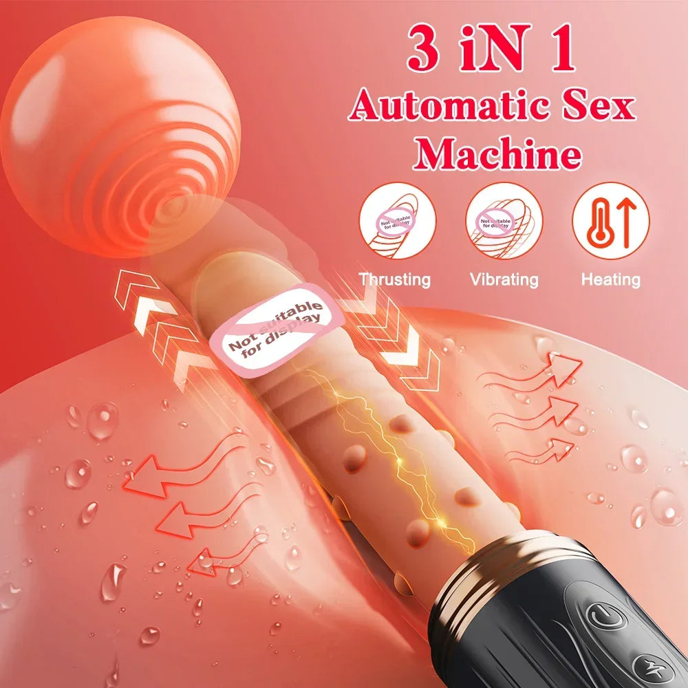 Telescopic Heating Dildo Vibrator Machine