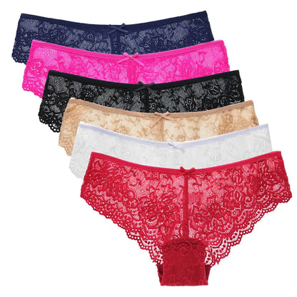 Sexy Low-Rise Lace Panties 5 PCS/SET Women Floral Underwear M-XL Girls Underpants Ladies Lingerie 89428