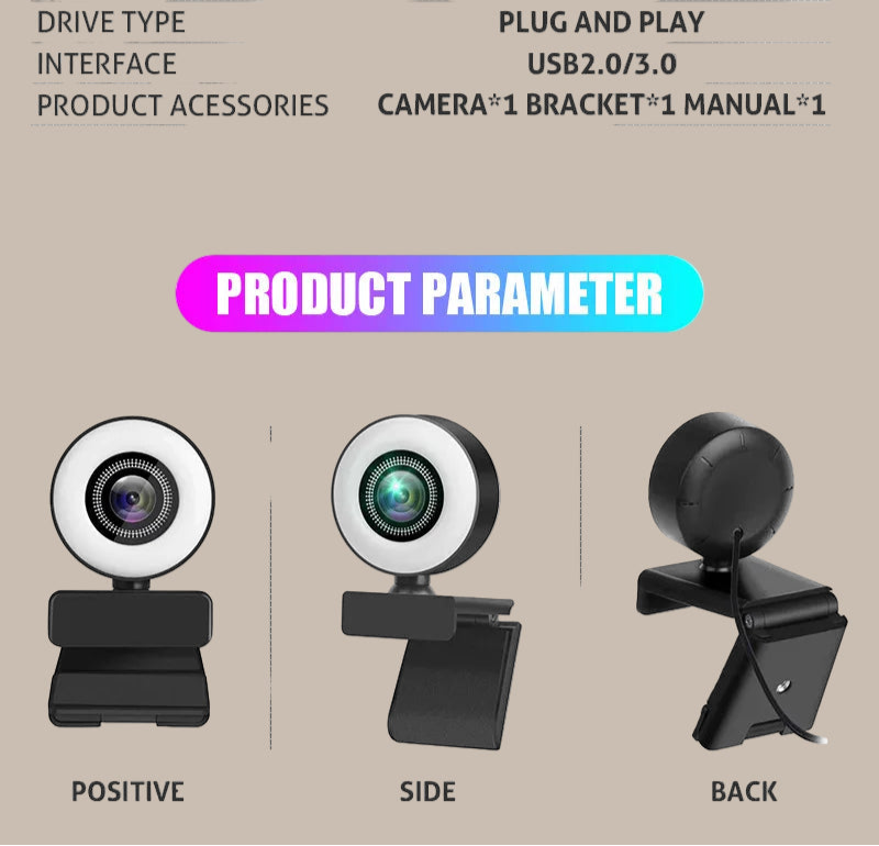 4K High-Resolution 4K Webcam