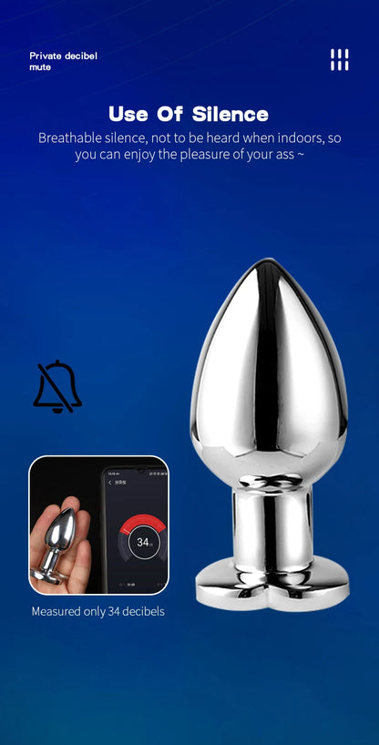 Smart Vibrating Metal LED Plug