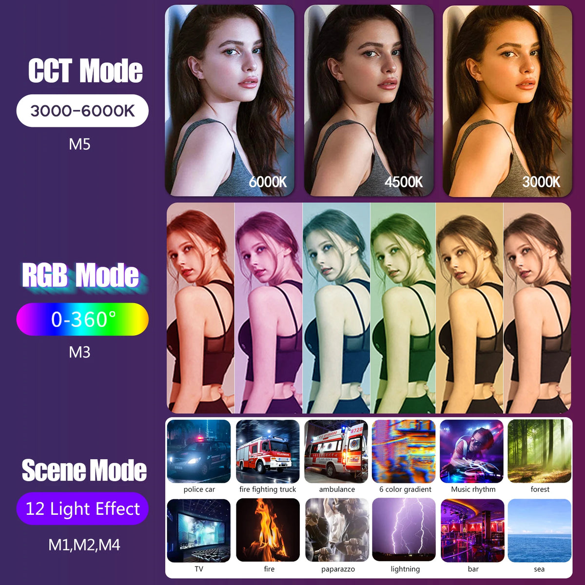 Handheld LED Light Wand with Tripod