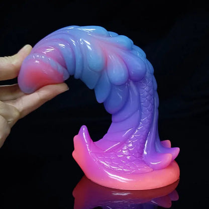 Luminous Monster Dildo — 22cm Glow Liquid Silicone
