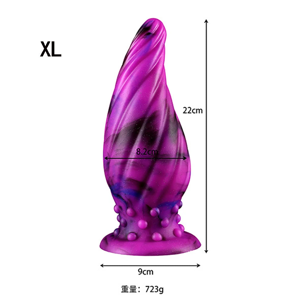 Luminous Glow Silicone Anal Plug — 5 Sizes Body Safe