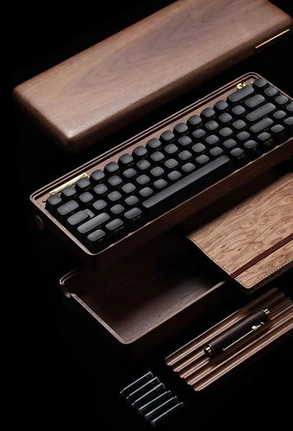 Premium Ergonomic Wood Keyboard