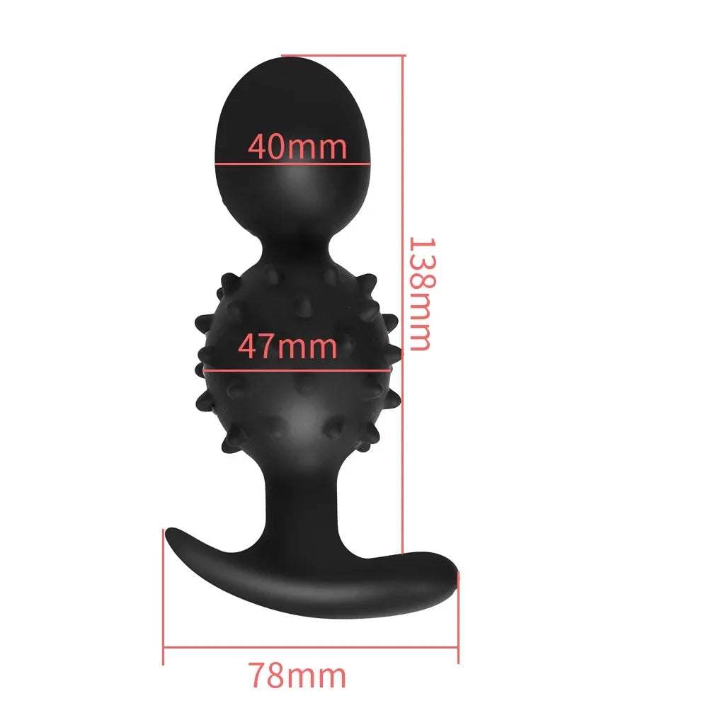 Vibrating Silicone Plug Built In Ball
