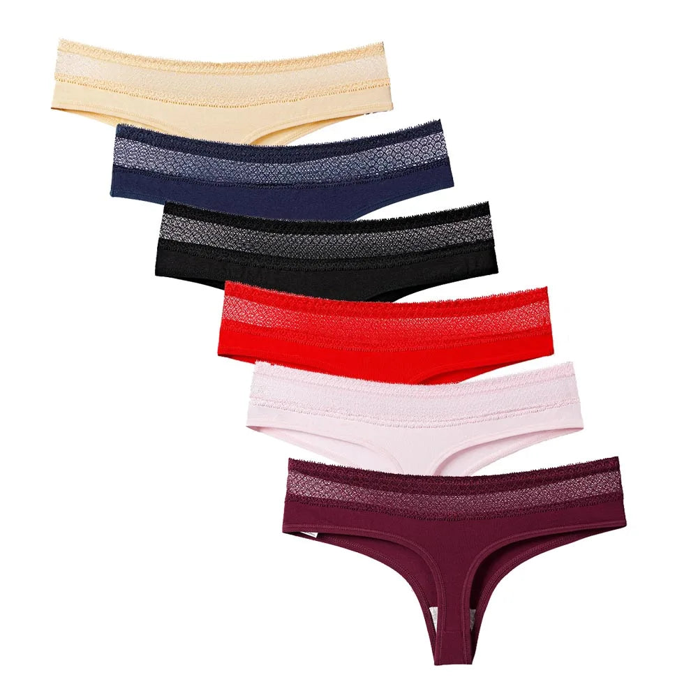 5 PCS/Set Women's Panties Sexy Lingerie Female Underpants G-String Girl Pantys M-XL Cotton Thongs