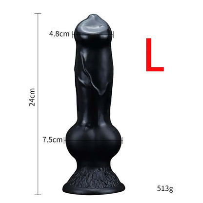 Realistic Huge Dog Dildo — Liquid Silicone 4 Sizes