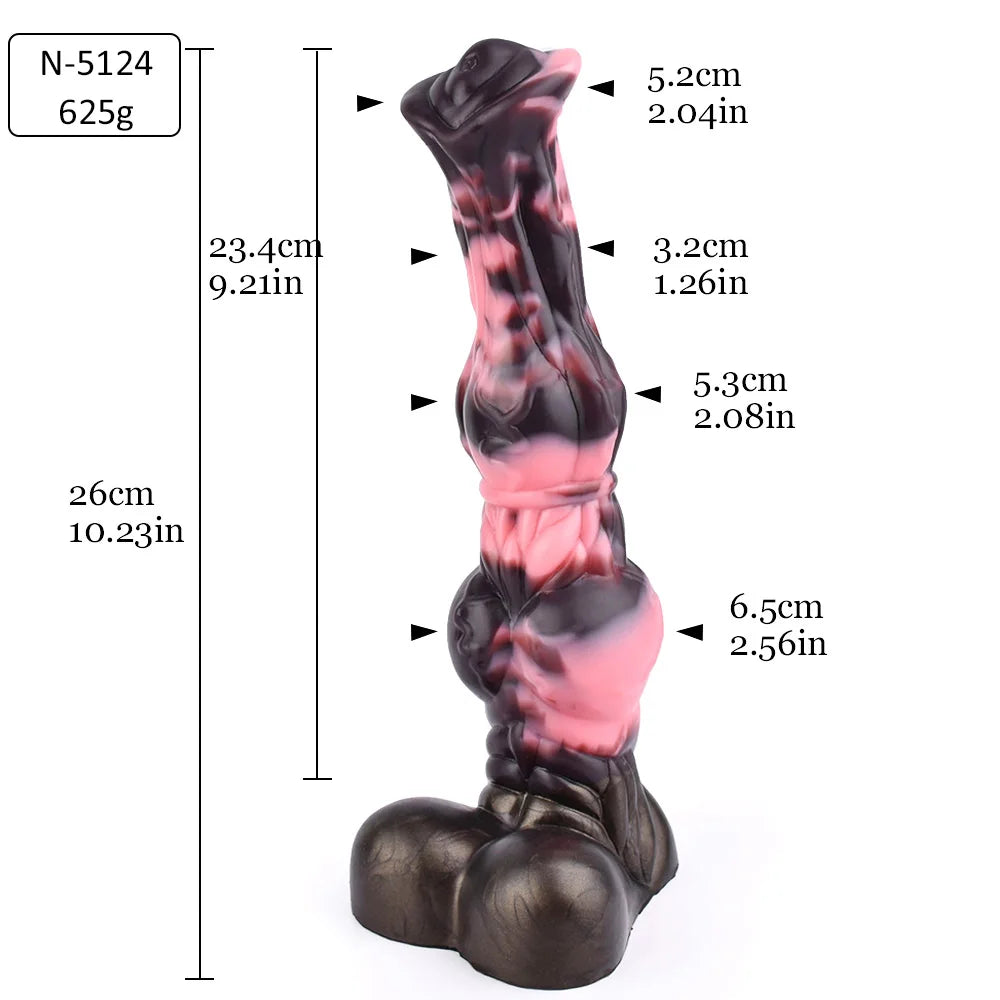 Fantasy Horse Knot Silicone Dildo — Premium Liquid Silicone