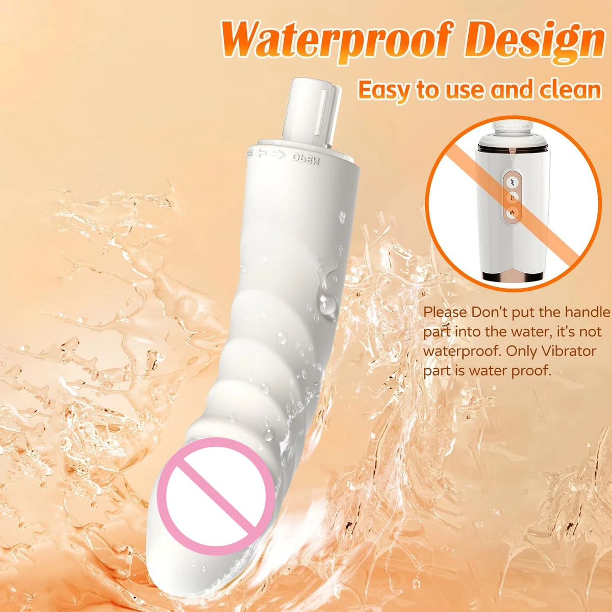 Rotating Heating Thrusting Dildo Vibrator