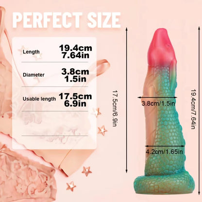 Monster Silicone Dildo with Suction Cup — 4 Colours