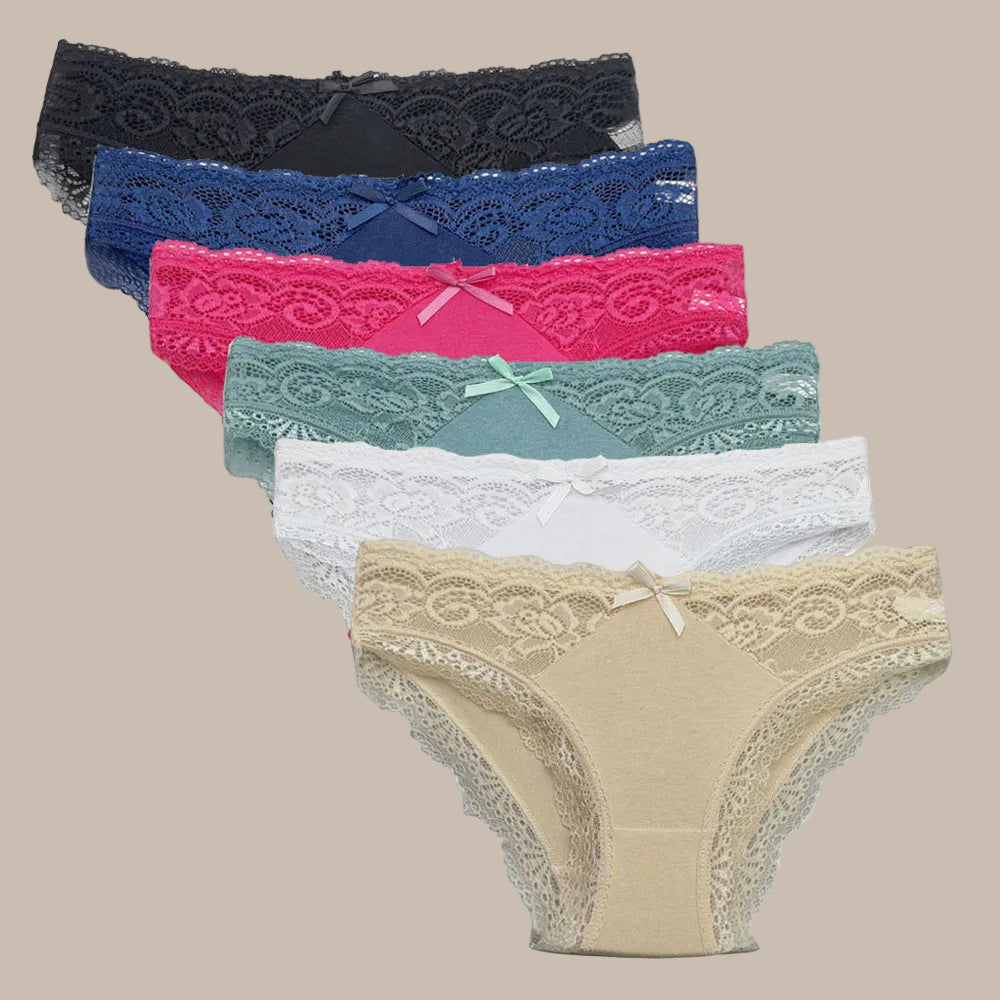Cotton Briefs Lady 5 PCS/SET Lace Panty Underpants Seamless Panties For Women Lingerie
