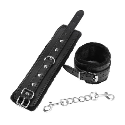 Plush-Lined Leather Wrist & Ankle Cuffs