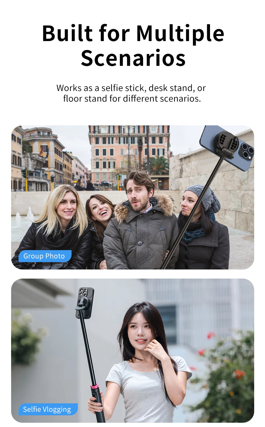 Bluetooth Remote Magnetic Phone Tripod