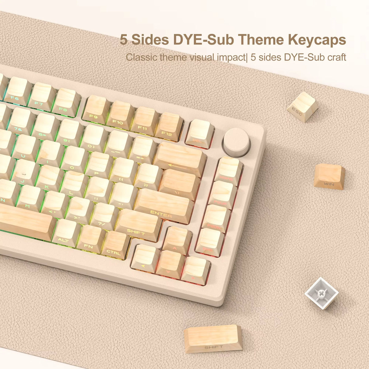 Wooden PBT Keycaps