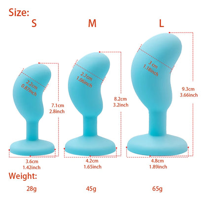 Silicone Anal Plug Anal Dildos Small Pea Shaped Butt Plug Crystal Base Sex Stopper Adult Toys Anal Toys Sex Toys For Woman