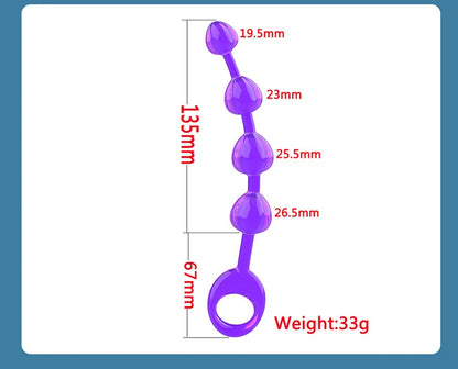 Anal Stimulator Ball Beads Butt Plug Masturbation Crystal Sex Toy for Beginners Man Women Couples Anus Masturbator  Massager