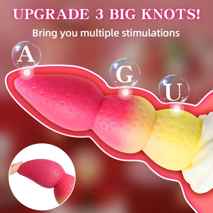 Strawberry Silicone Dildo and Plug — Sculptural 19cm
