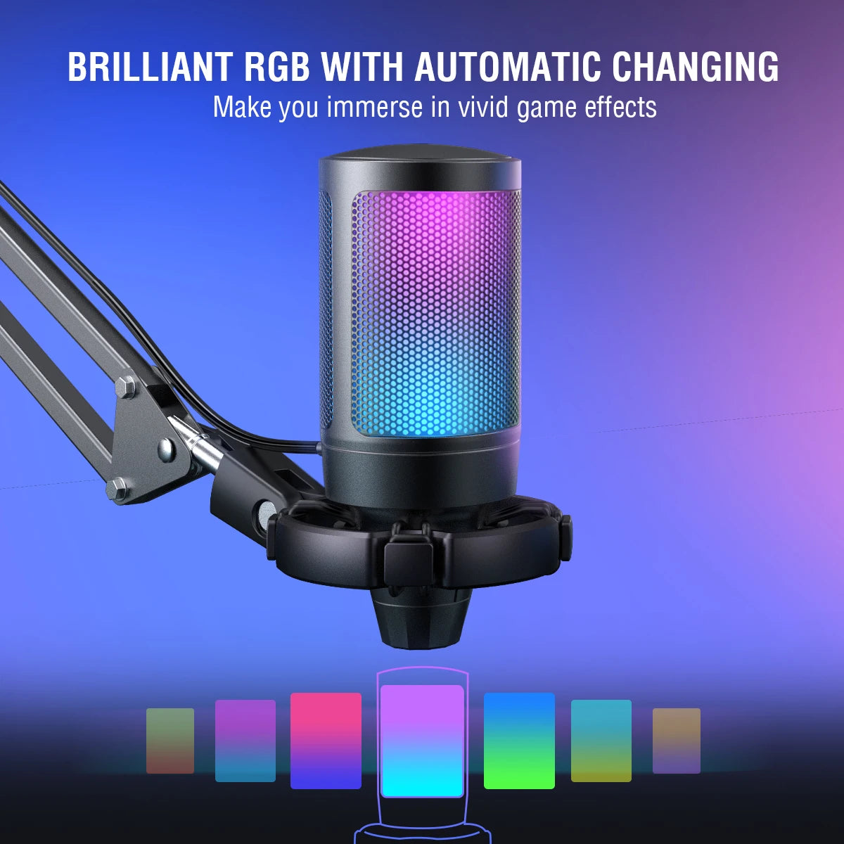 Microphone with RGB Lighting