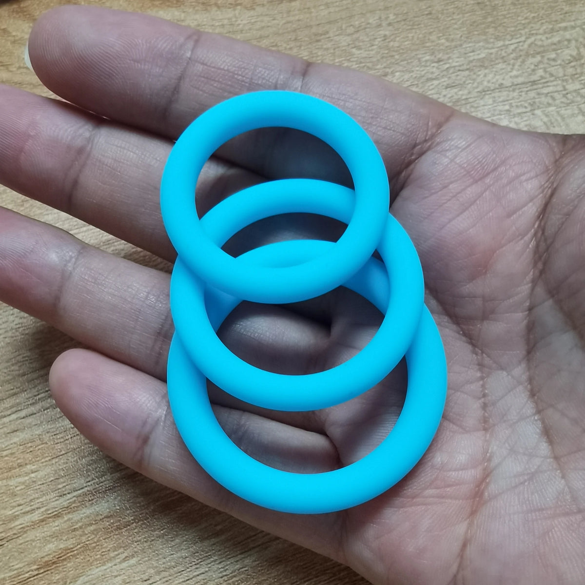 Cock Rings 3PCS Flash In The Night Lock Durable Silicone Penis Ring Sex Toys for Men Male Delay Ejaculation Scrotum Lock Ring
