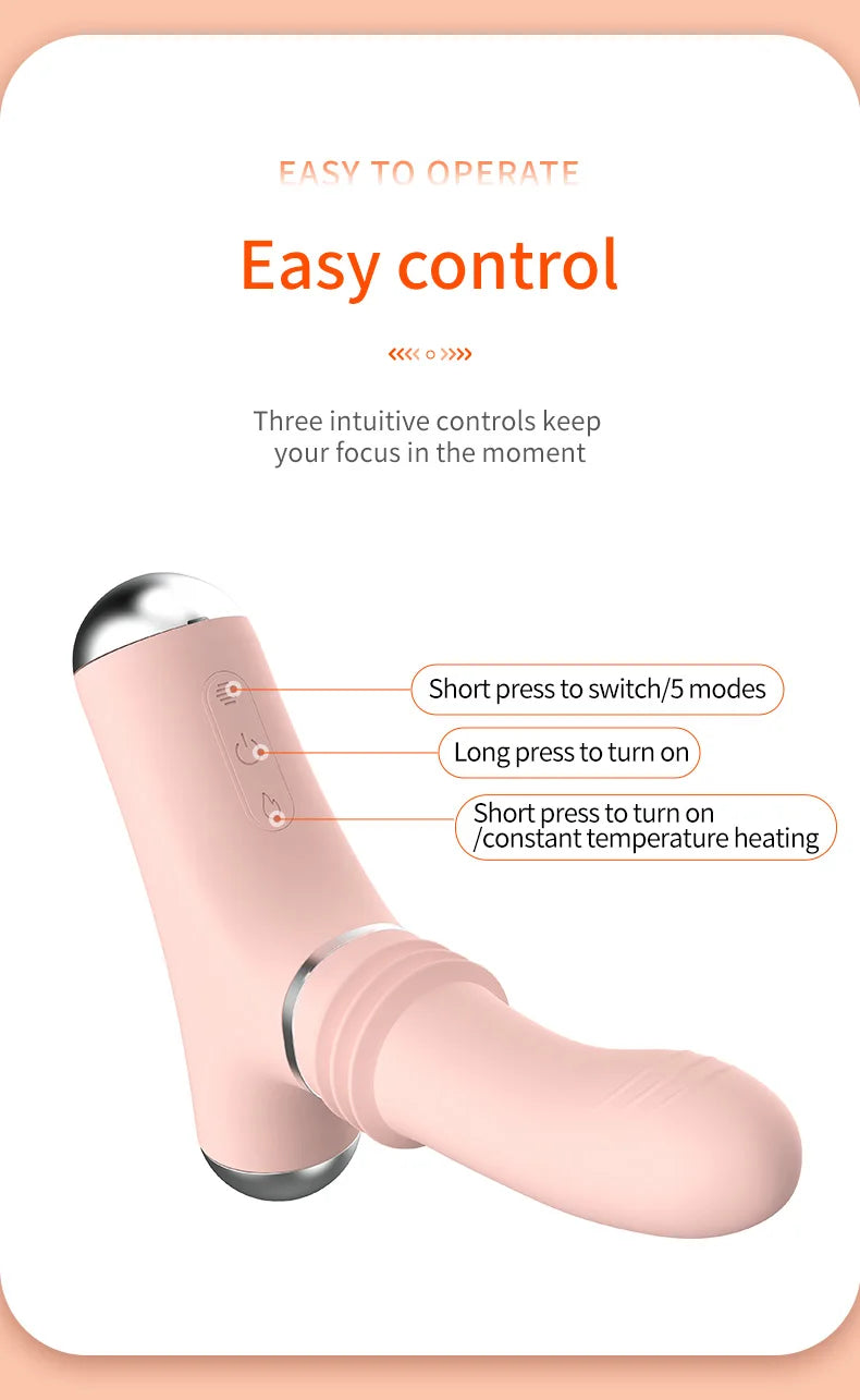Powerful Sex Machine & Device, Heatable Thrusting Dildo for Women Men, Remote Control Vibrator G-Spot Anal Stimulator,Adult Toys