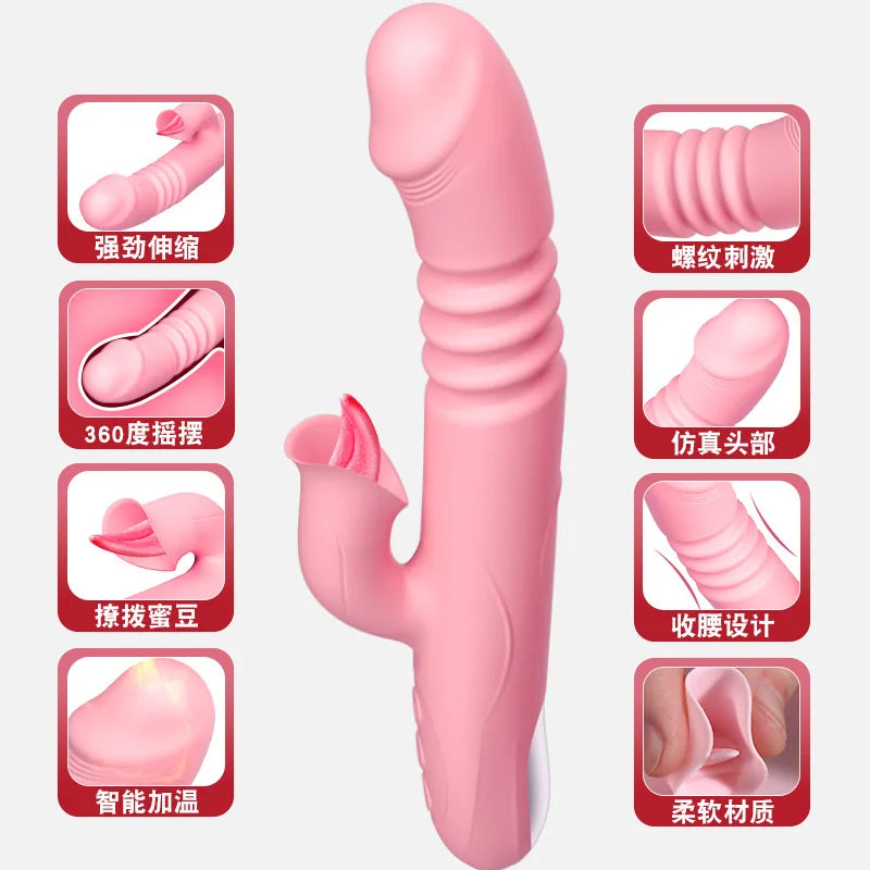 Multi-Function Telescopic Silicone Body Massager