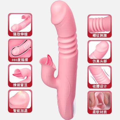 Multi-Function Telescopic Silicone Body Massager