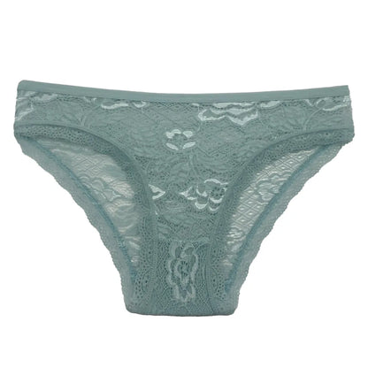 5 PCS/Set Mesh Briefs Big Size M-XL Lace Hollow Out Panties Sexy Transparent Underwear Low Rise Panties Girls Intimates Lingerie