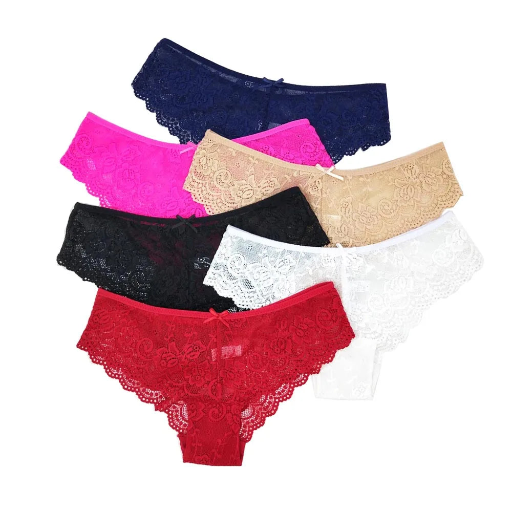 Sexy Low-Rise Lace Panties 5 PCS/SET Women Floral Underwear M-XL Girls Underpants Ladies Lingerie 89428