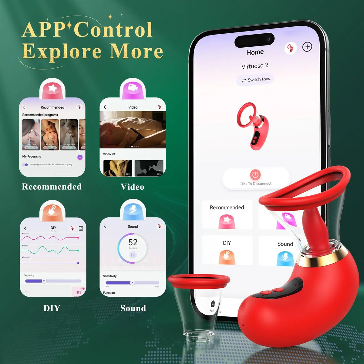 APP Control Tongue Licking Clitoral