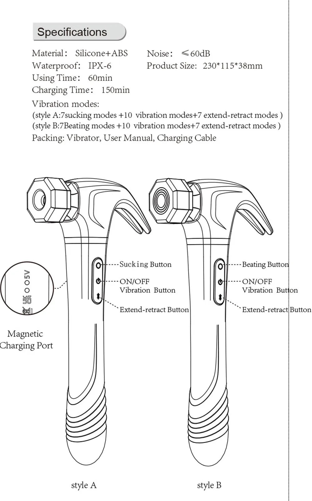 Hammer AV Magic Wand Vibrator