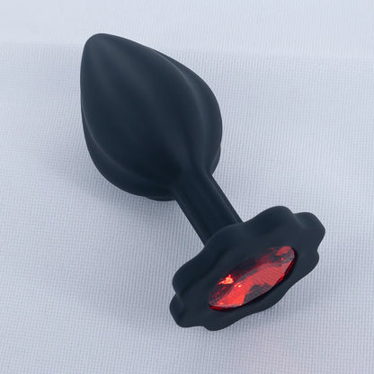 Silicone Anal Plug Plum Blossom Shaped Butt Plug Crystal Base Sex Toys For Woman Men Adult Games Anal Toys Unisex Adult Toys