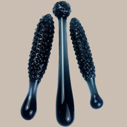 Black Crystal Glass Dildo for Men & Women