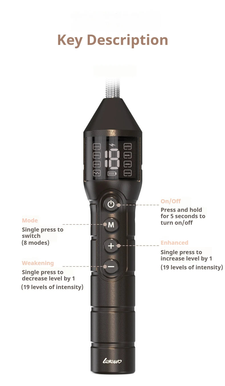 Electric Shock Stick, Use with nipple clamps, Adjustable Pulse Stimulator, Sex Game, Microcurrent BDSM Training, Adult Sex Toys