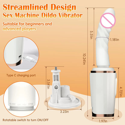 Rotating Heating Thrusting Dildo Vibrator